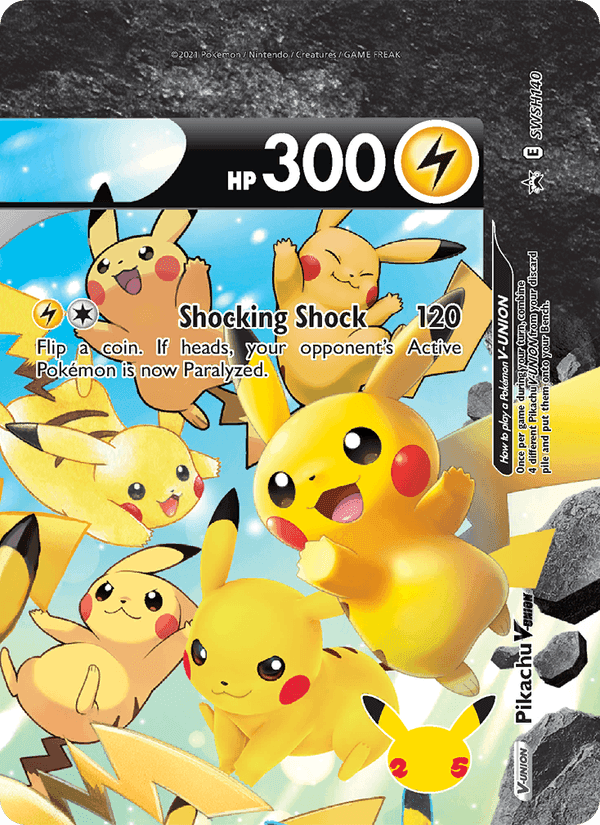 Pikachu V-UNION, card SWSH140 from SWSH Black Star Promos