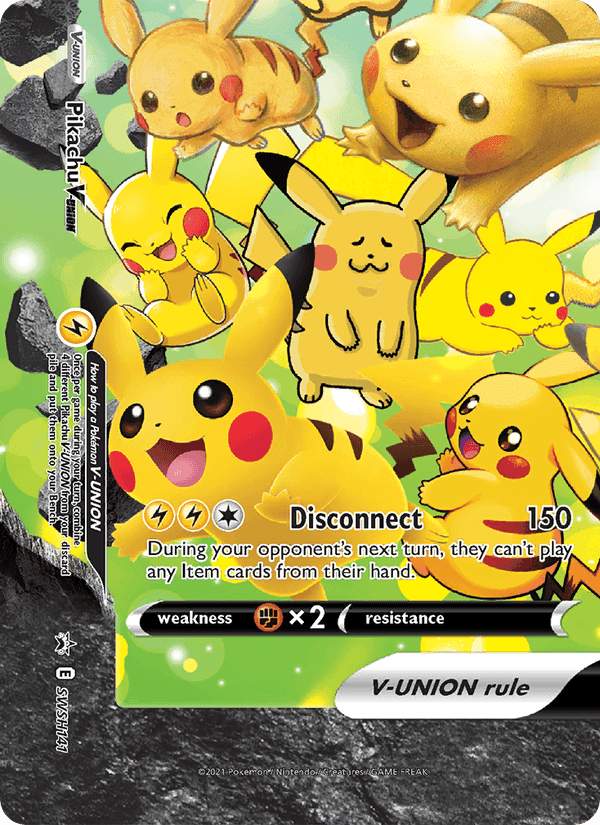 Pikachu V-UNION, card SWSH141 from SWSH Black Star Promos
