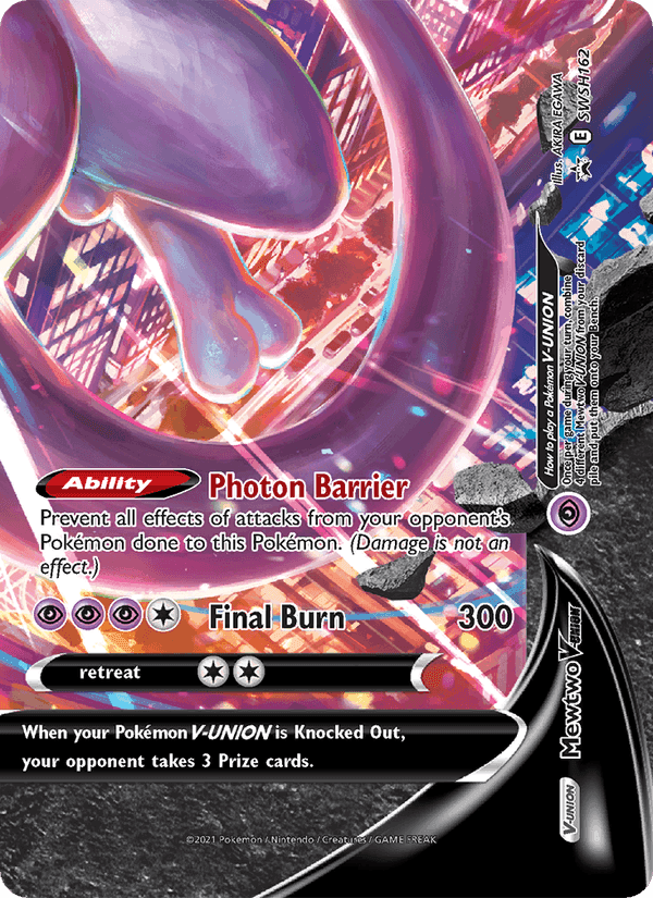 Mewtwo V-UNION, card SWSH162 from SWSH Black Star Promos