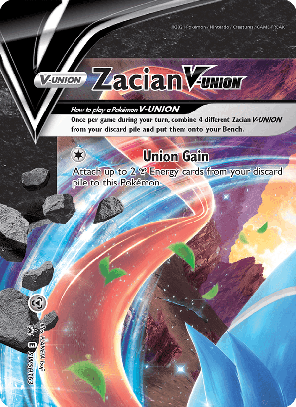 Zacian V-UNION, card SWSH163 from SWSH Black Star Promos