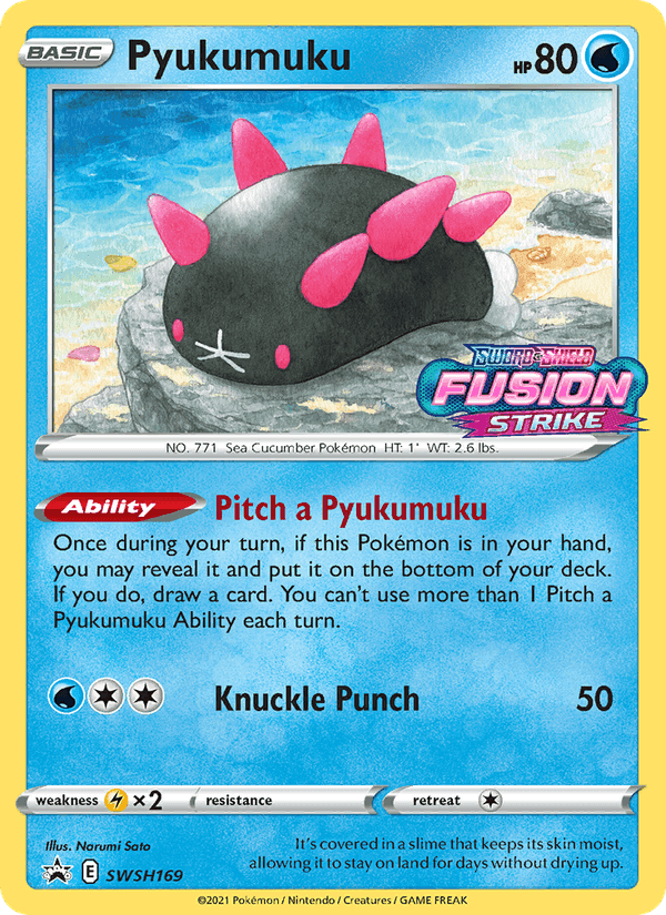 Pyukumuku, card SWSH169 from SWSH Black Star Promos