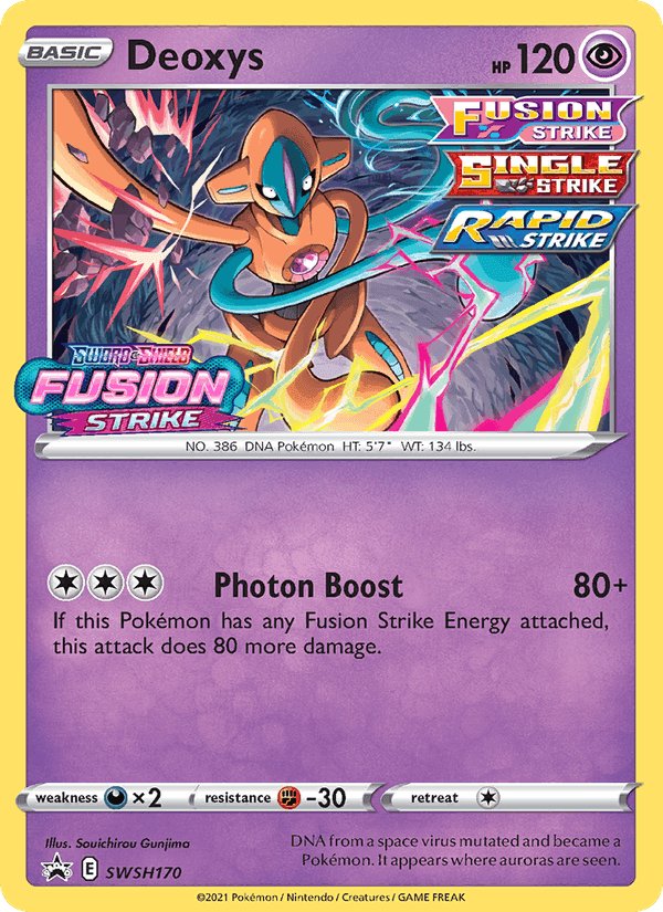 Deoxys, card SWSH170 from SWSH Black Star Promos