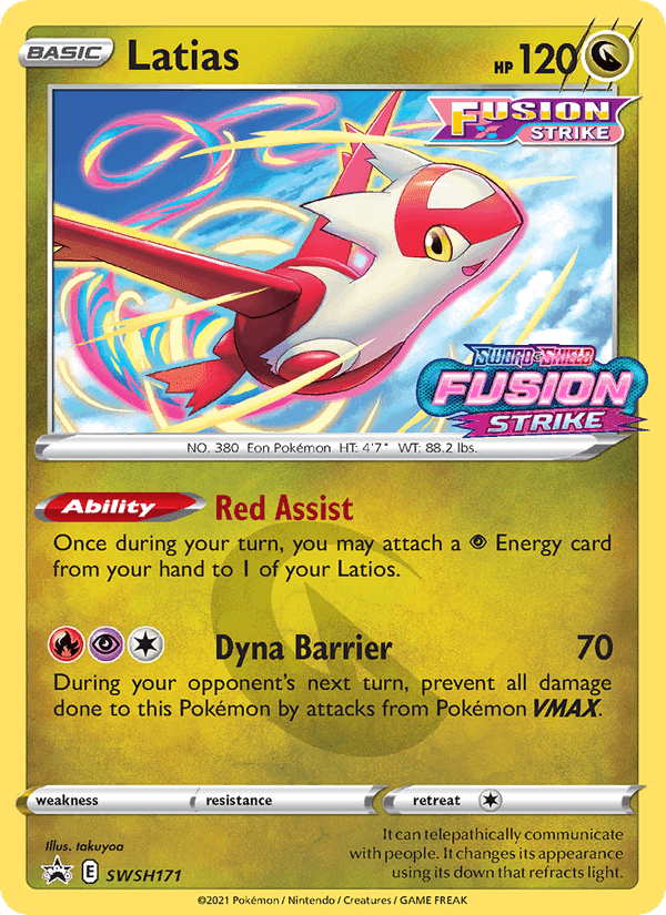 Latias, card SWSH171 from SWSH Black Star Promos