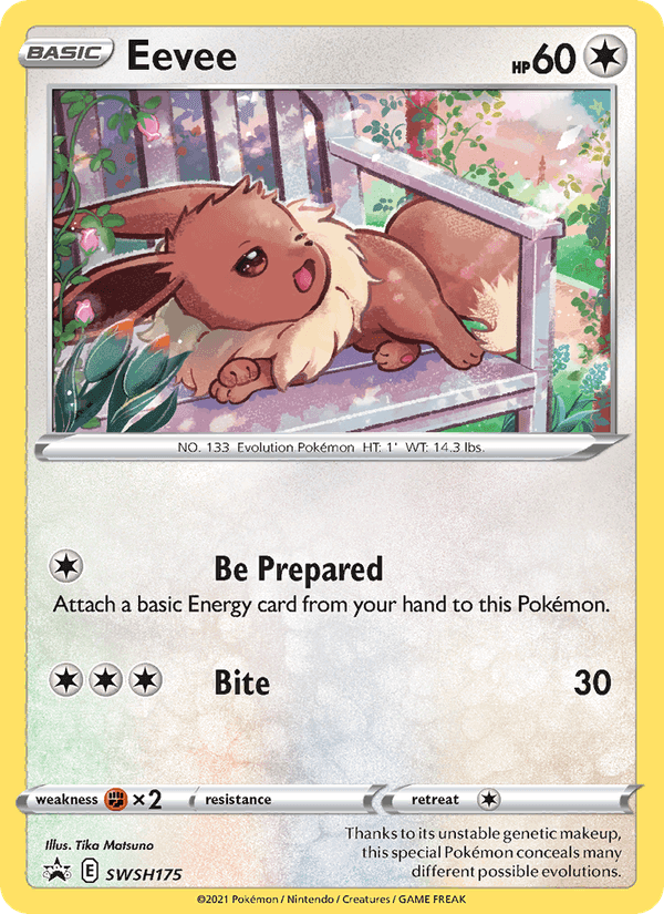 Eevee, card SWSH175 from SWSH Black Star Promos