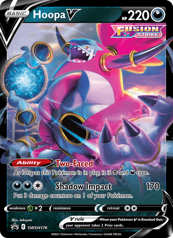 Hoopa V, card SWSH176 from SWSH Black Star Promos