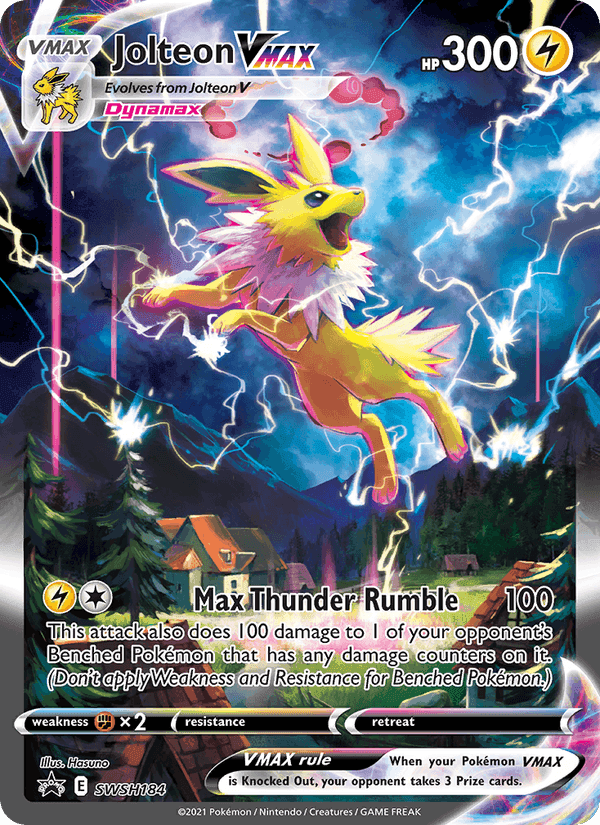Jolteon VMAX, card SWSH184 from SWSH Black Star Promos