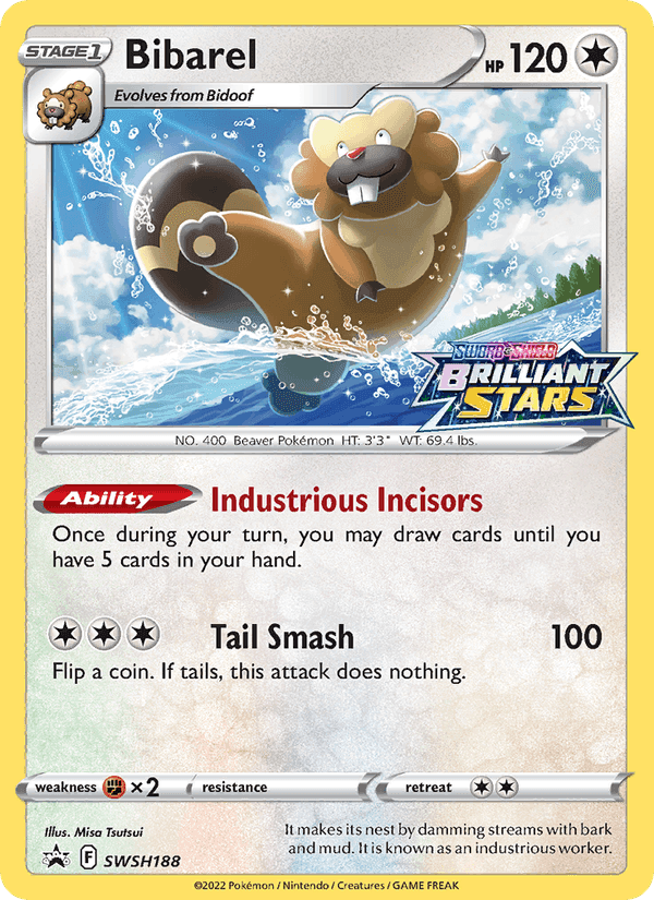 Bibarel, card SWSH188 from SWSH Black Star Promos