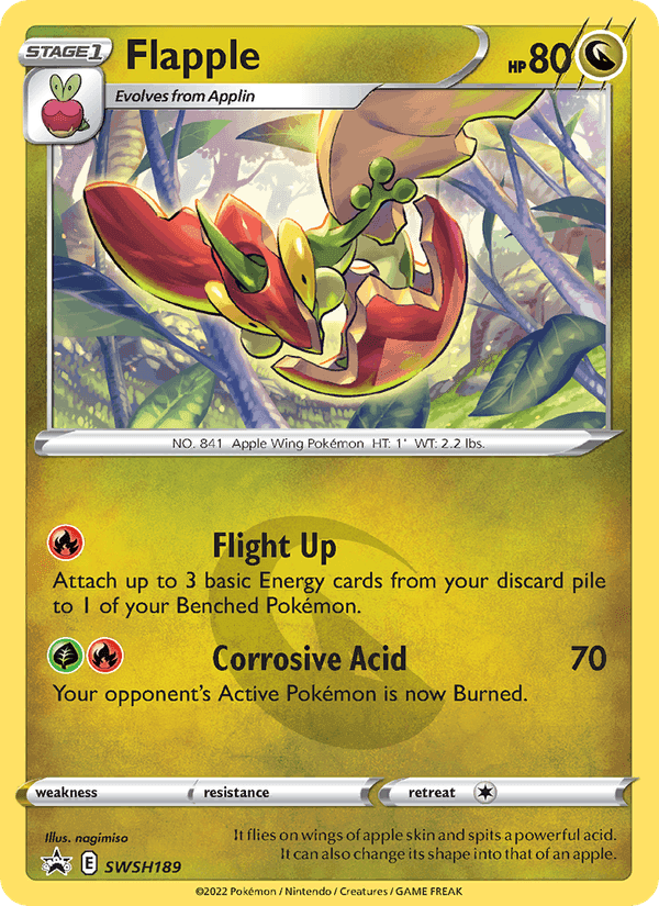 Flapple, card SWSH189 from SWSH Black Star Promos
