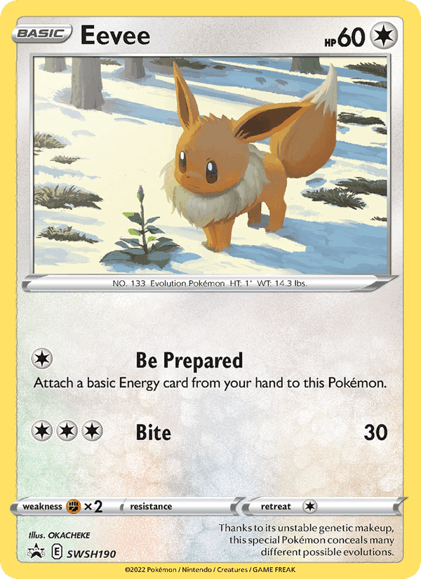 Eevee, card SWSH190 from SWSH Black Star Promos
