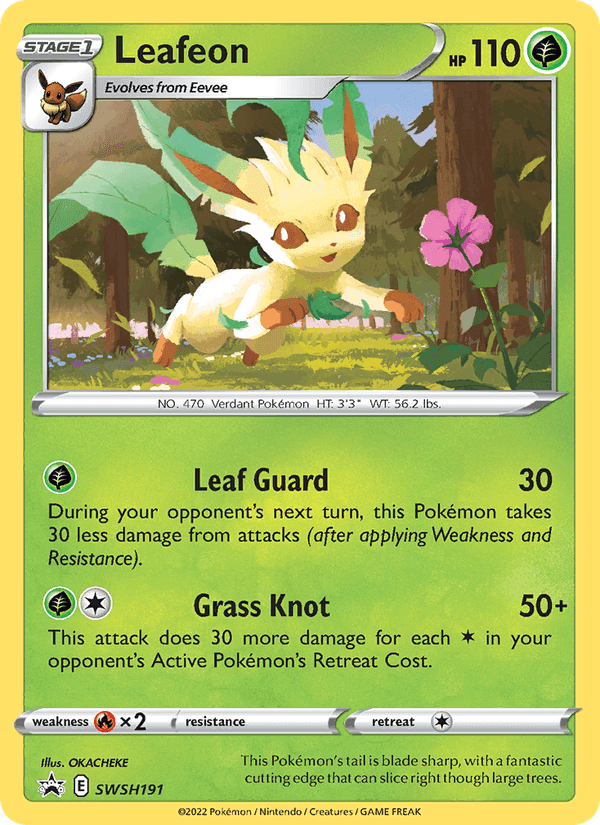 Leafeon, card SWSH191 from SWSH Black Star Promos