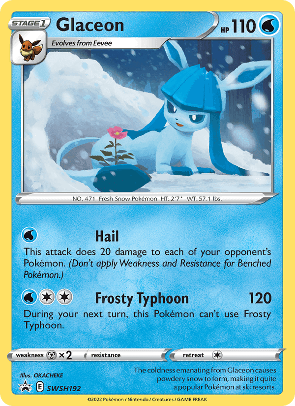 Glaceon, card SWSH192 from SWSH Black Star Promos
