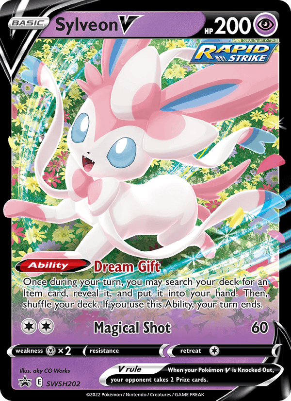 Sylveon V, card SWSH202 from SWSH Black Star Promos