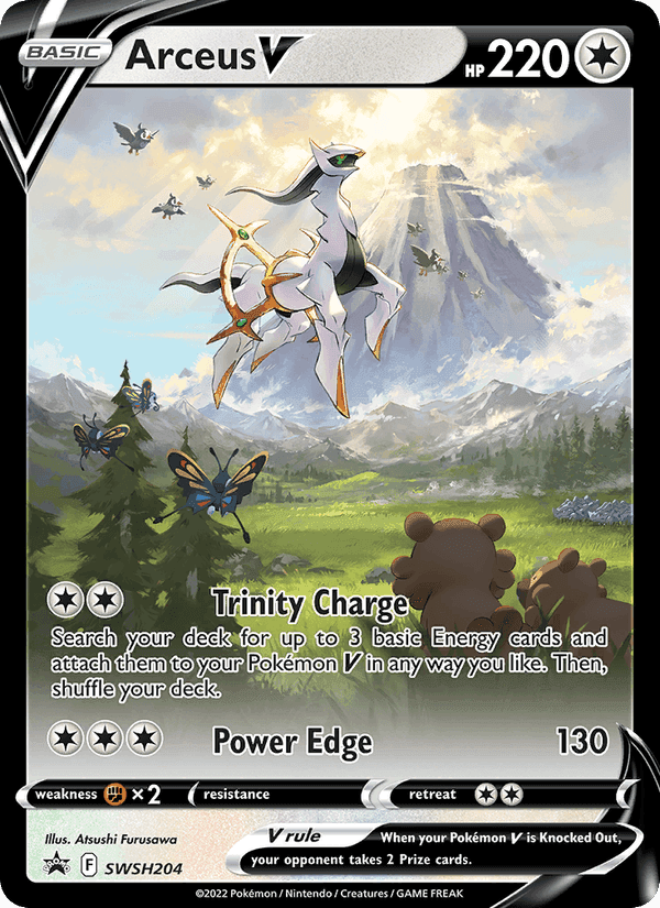 Arceus V, card SWSH204 from SWSH Black Star Promos