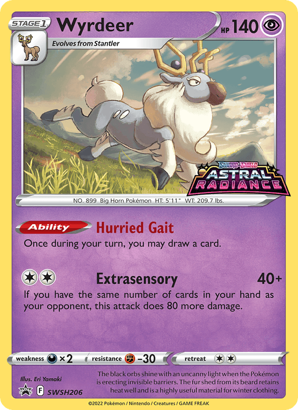 Wyrdeer, card SWSH206 from SWSH Black Star Promos