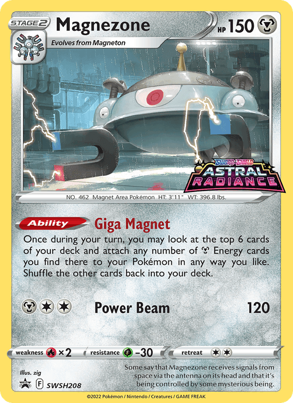 Magnezone, card SWSH208 from SWSH Black Star Promos