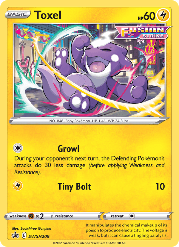 Toxel, card SWSH209 from SWSH Black Star Promos