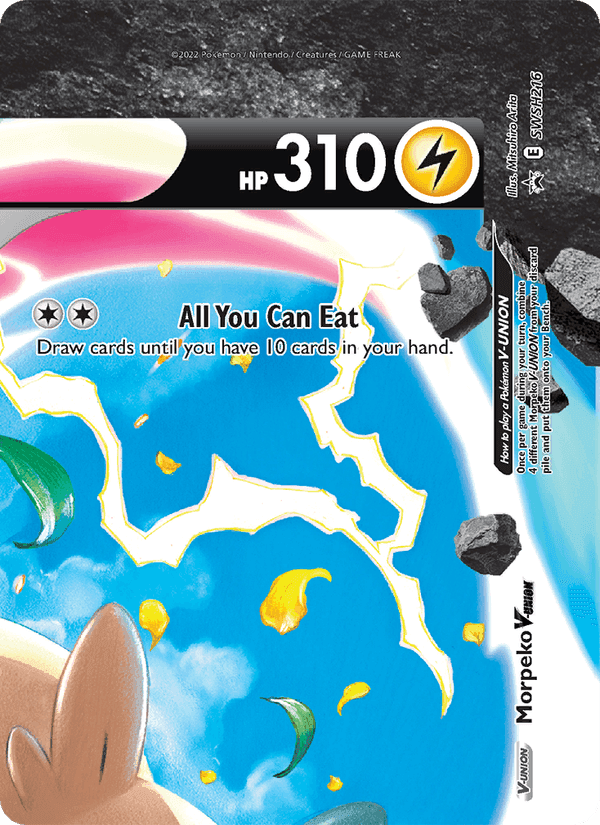 Morpeko V-UNION, card SWSH216 from SWSH Black Star Promos