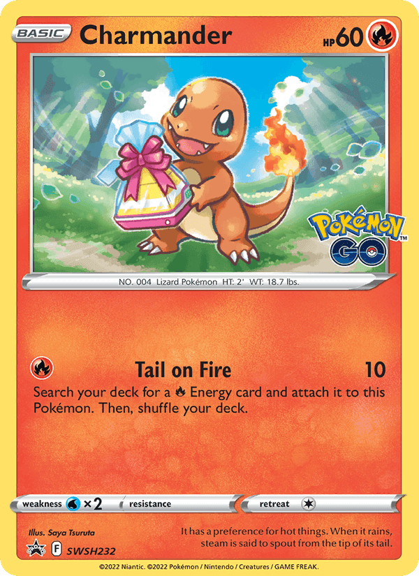 Charmander, card SWSH232 from SWSH Black Star Promos