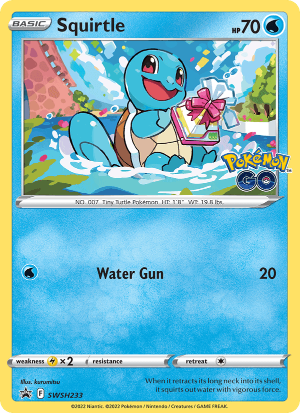 Squirtle, card SWSH233 from SWSH Black Star Promos