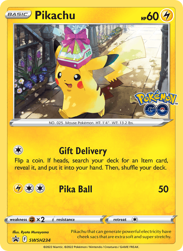 Pikachu, card SWSH234 from SWSH Black Star Promos