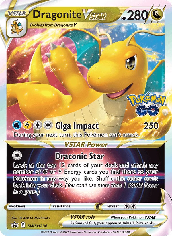 Dragonite VSTAR, card SWSH236 from SWSH Black Star Promos