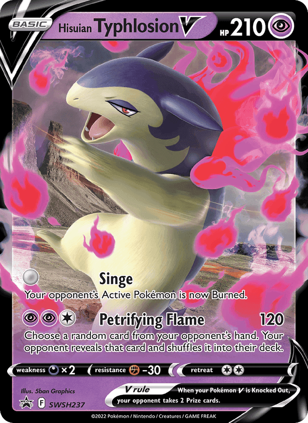 Hisuian Typhlosion V, card SWSH237 from SWSH Black Star Promos