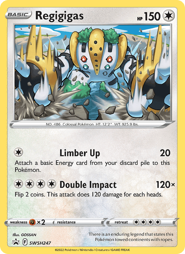 Regigigas, card SWSH247 from SWSH Black Star Promos
