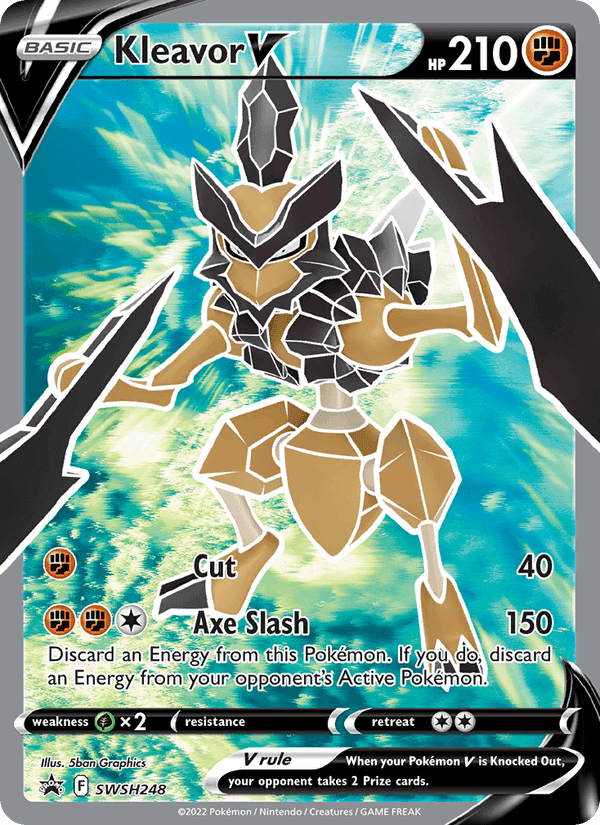 Kleavor V, card SWSH248 from SWSH Black Star Promos