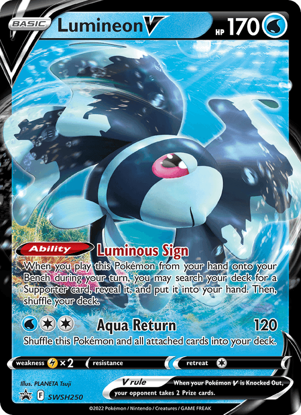 Lumineon V, card SWSH250 from SWSH Black Star Promos