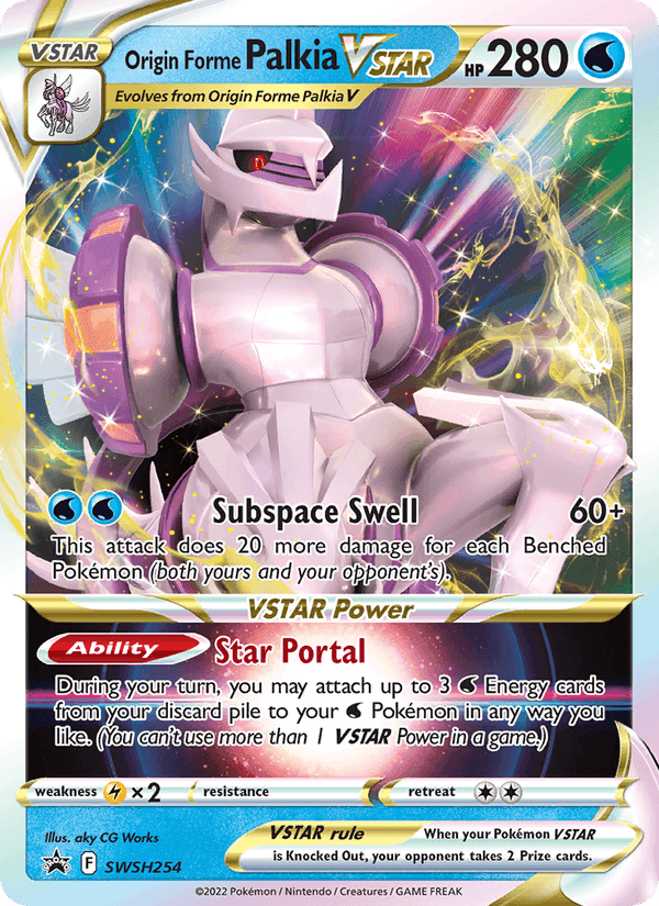Origin Forme Palkia VSTAR, card SWSH254 from SWSH Black Star Promos