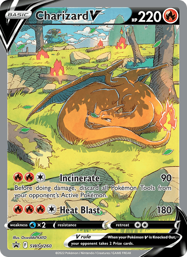 Charizard V, card SWSH260 from SWSH Black Star Promos
