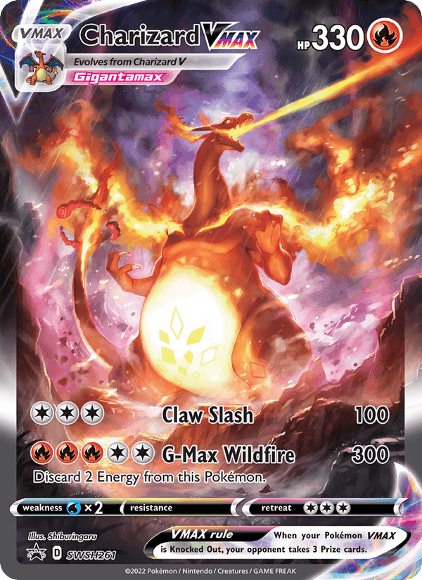 Charizard VMAX, card SWSH261 from SWSH Black Star Promos