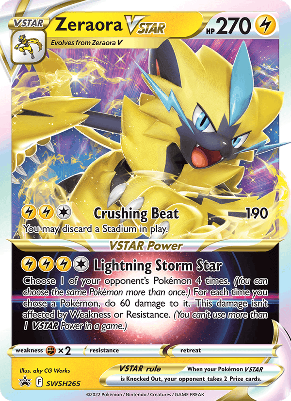 Zeraora VSTAR, card SWSH265 from SWSH Black Star Promos