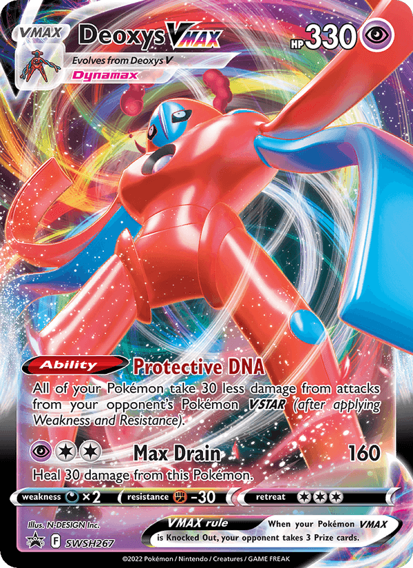 Deoxys VMAX, card SWSH267 from SWSH Black Star Promos