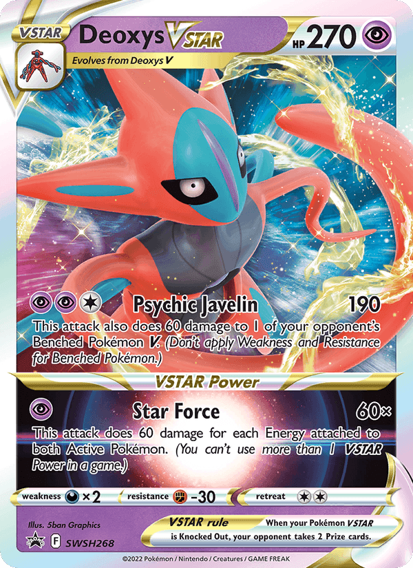 Deoxys VSTAR, card SWSH268 from SWSH Black Star Promos