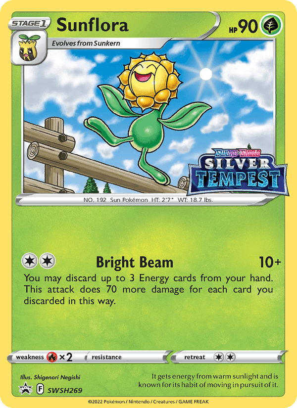 Sunflora, card SWSH269 from SWSH Black Star Promos