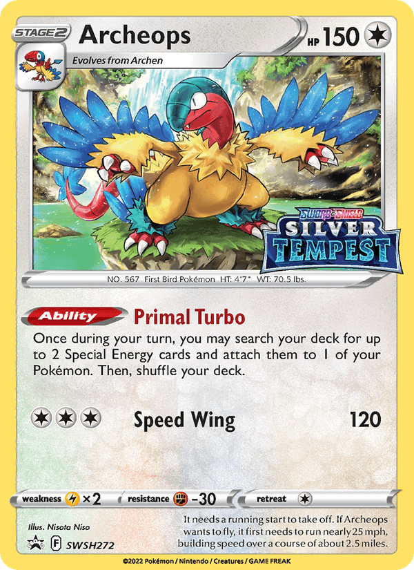 Archeops, card SWSH272 from SWSH Black Star Promos