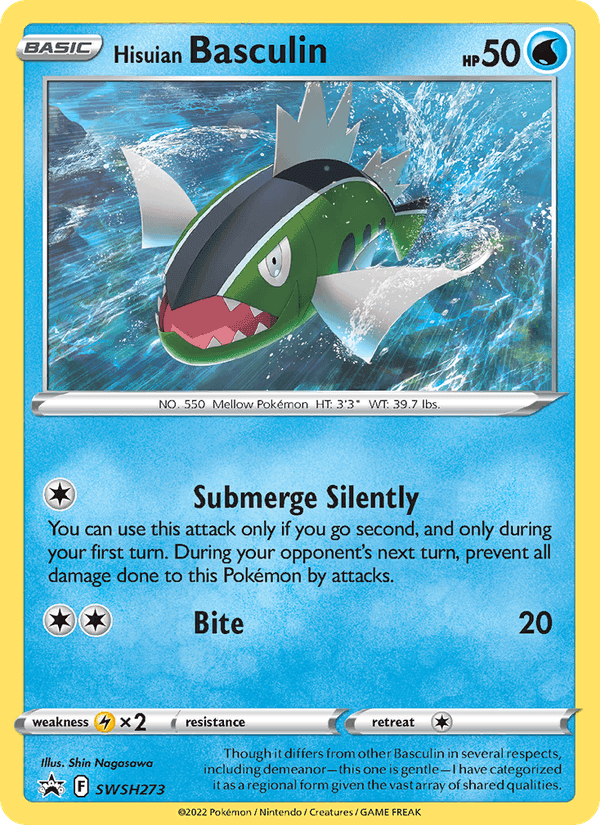 Hisuian Basculin, card SWSH273 from SWSH Black Star Promos