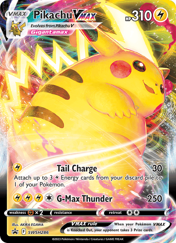 Pikachu VMAX, card SWSH286 from SWSH Black Star Promos