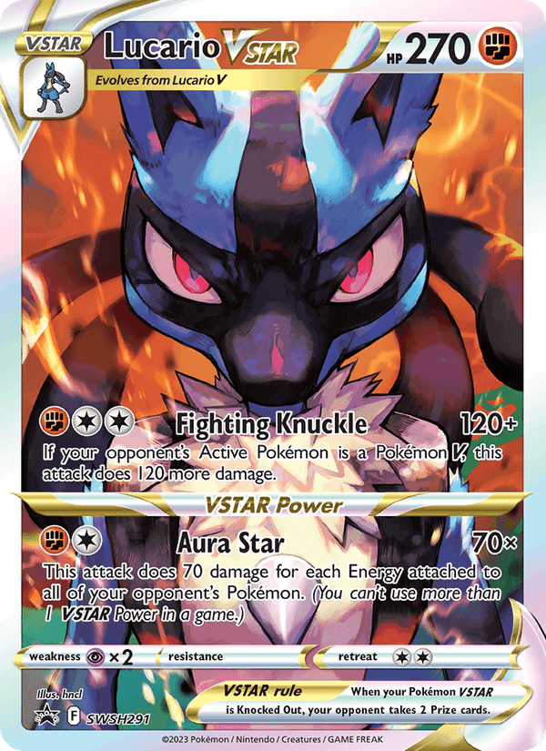 Lucario VSTAR, card SWSH291 from SWSH Black Star Promos