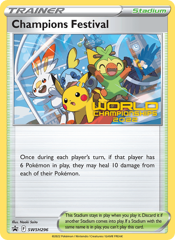 Champions Festival, card SWSH296 from SWSH Black Star Promos