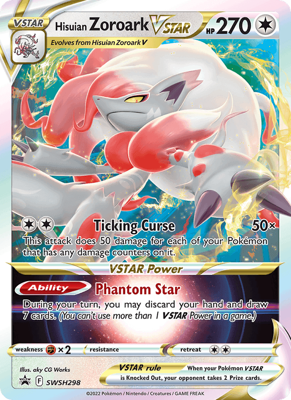 Hisuian Zoroark VSTAR, card SWSH298 from SWSH Black Star Promos
