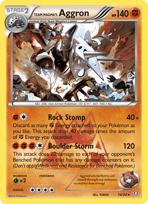 Aggron da Equipe Magma , carte 14 de Crise Dupla