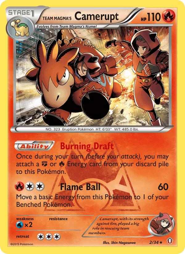 Team Magma's Camerupt, carta 2 de Double Crisis