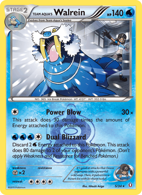 Team Aqua's Walrein, carta 5 de Double Crisis