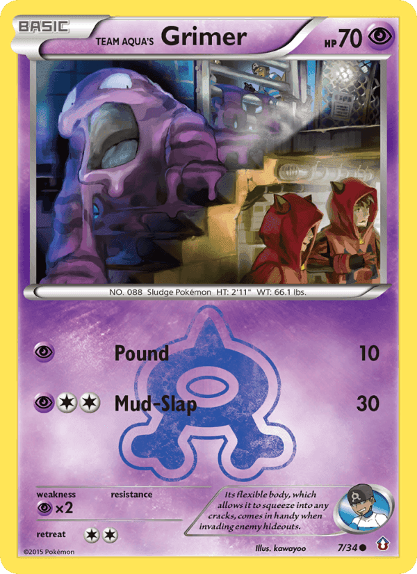 Team Aqua's Grimer, carta 7 de Double Crisis