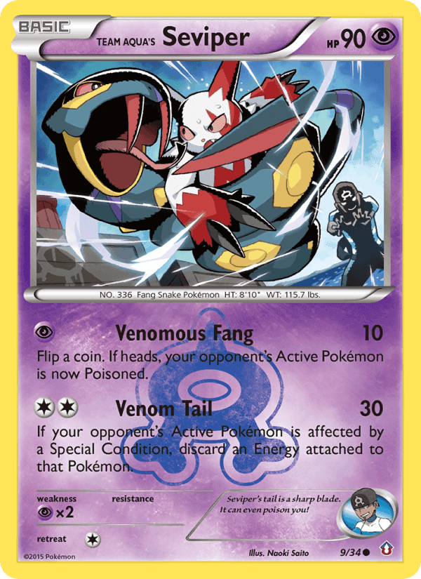 Team Aqua's Seviper, carta 9 di Double Crisis