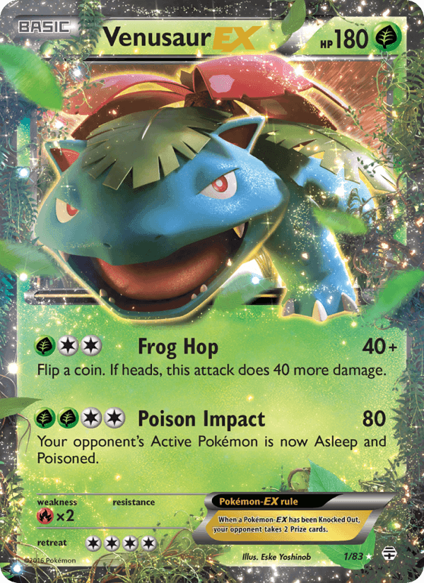 Venusaur EX, card 1 from Generations