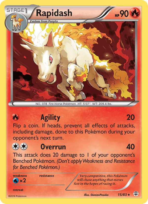 Rapidash, card 15 from Generations