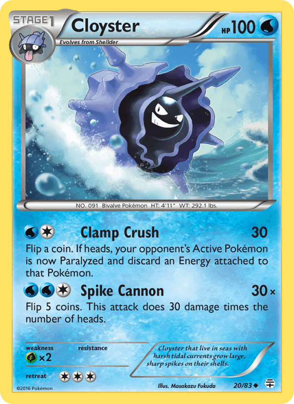 Cloyster, card 20 from Generations